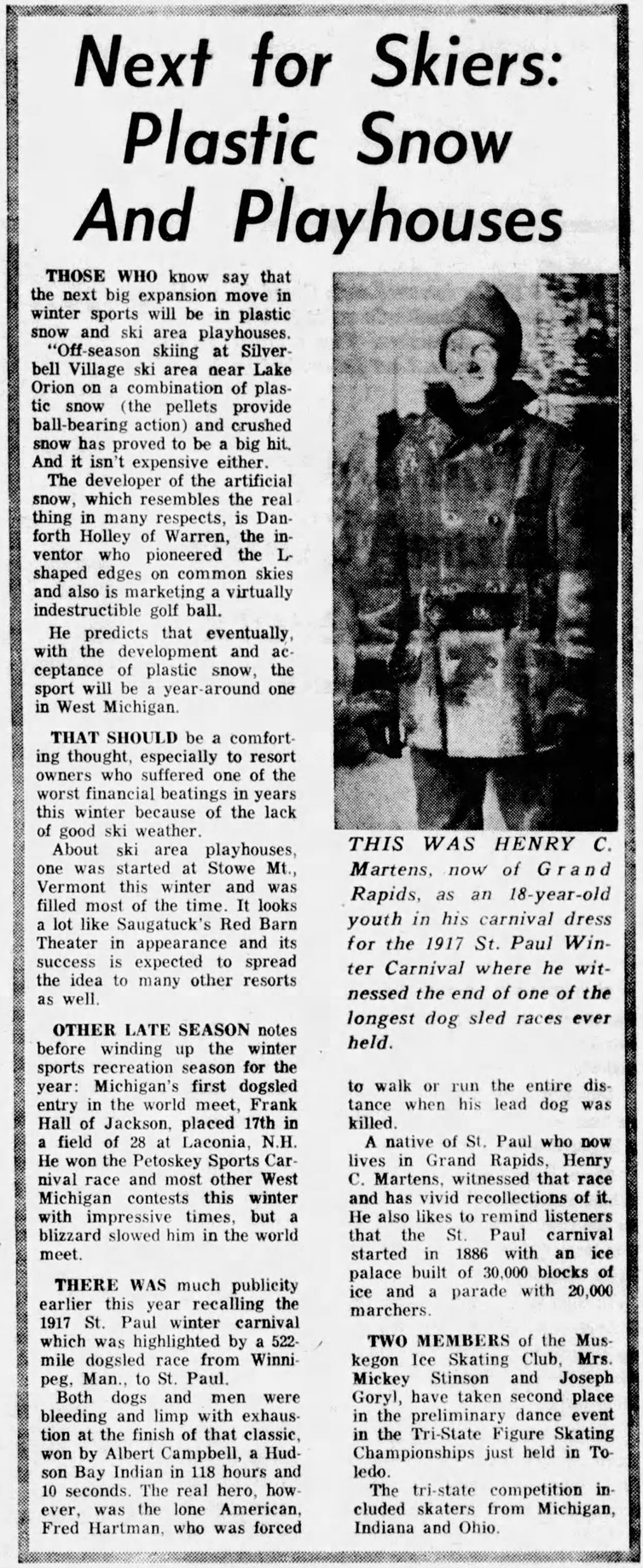 plastic snow 1966