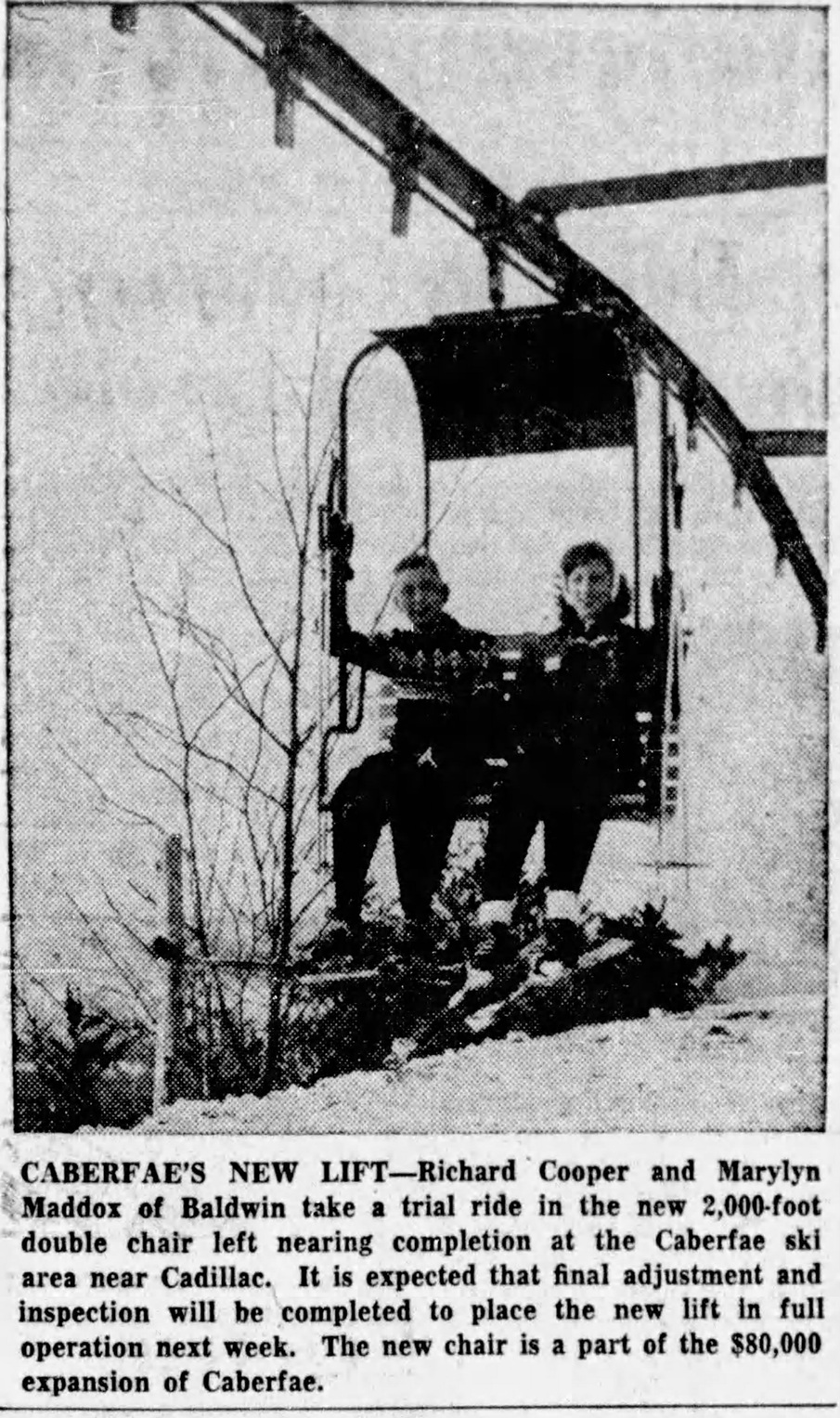 Tracked Chairlift at Caberfae